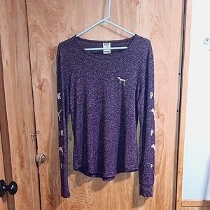Victoria's Secret PINK Women's Purple Long Sleeve Top